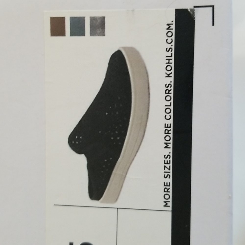 Sonoma Black Perforated Slip-On Sneakers - Picture 6 of 7